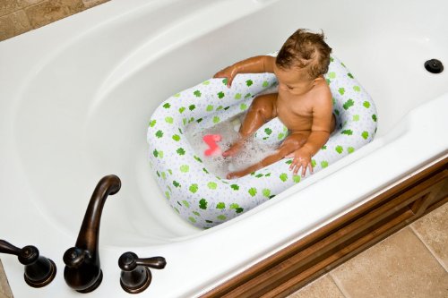 Product Cover Mommy's Helper Inflatable Bathtub Froggie Collection, White, Green
