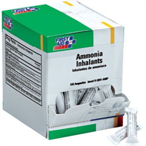 Product Cover First Aid Only H5041-AMP Ammonia Inhalant Ampoules, 100/Box