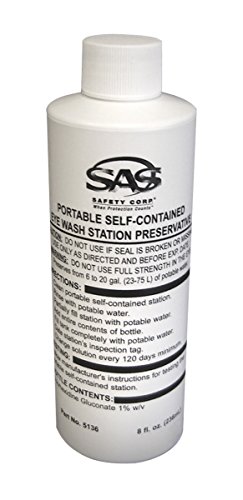 Product Cover SAS Safety 5136 Preservative for Eyewash Station, 8-Ounce Bottle