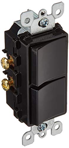 Product Cover Leviton 5634-E 15 Amp, 120/277 Volt, Decora Single-Pole, AC Combination Switch, Commercial Grade, Grounding, Black