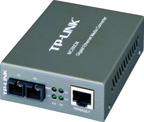 Product Cover TP-Link Gigabit Ethernet Media Converter, 1000Mbps RJ45 to 1000M Multi-Mode SC Fiber (MC200CM)
