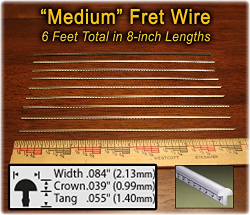 Product Cover Guitar Fret Wire - Standard Medium/Medium Size, Nickel Silver - Six Feet