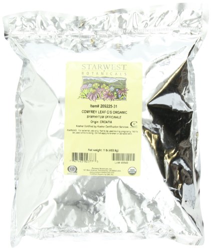 Product Cover Starwest Botanicals Organic Comfrey Leaf Cut and Sifted, 1 Pound Bulk Bag