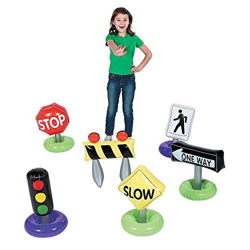 Product Cover Fun Express Incredible Inflatable Traffic Signs (6 Piece Set)