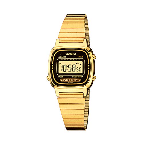 Product Cover Casio Women's Vintage LA670WGA-1DF Daily Alarm Digital Gold-tone Watch
