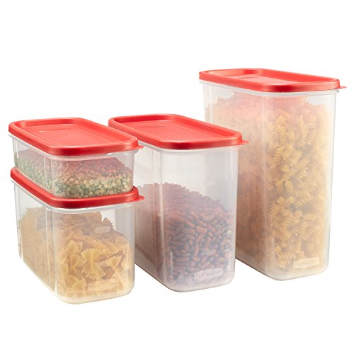 Product Cover Rubbermaid 1776474 Rubbermiad Modular Canisters Food Storage, 8-Piece Set, clear