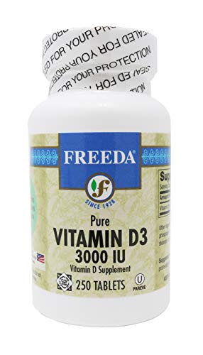 Product Cover Freeda Vitamin D3 3000 IU, 250 Tabs Kosher