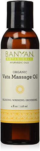 Product Cover Banyan Botanicals Vata Massage Oil, 4 oz - USDA Organic - Relaxing & Warming - Grounding Herbal Massage Oil for Skin & Muscles