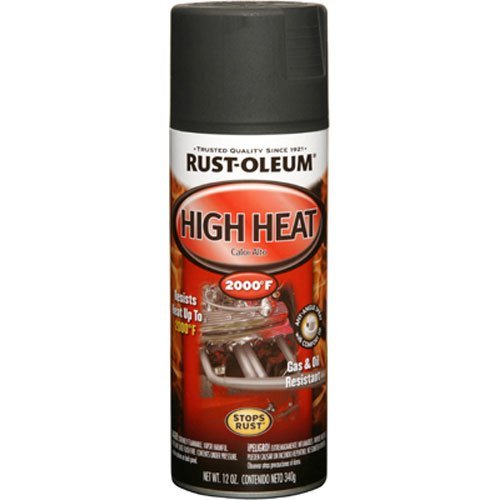 Product Cover Rust-Oleum, Flat Black 248903 Automotive 12-Ounce High Heat 2000 Degree Spray Paint