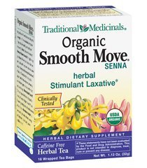 Product Cover Traditional Medicinals Herbal Teas, Organic Smooth Move, 16 Count (Pack of 3)