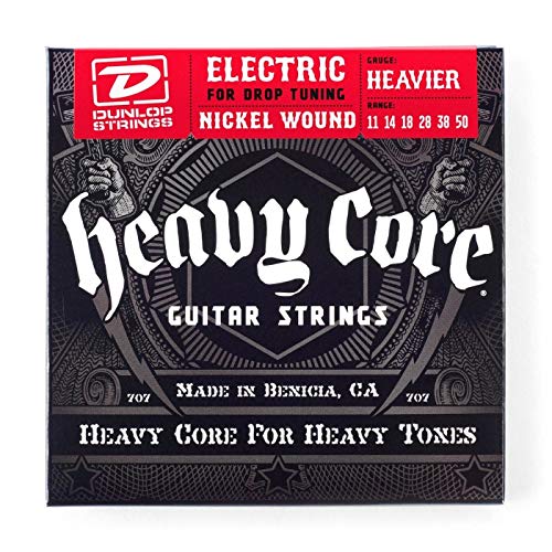Product Cover Dunlop DHCN1254 Heavy Core Nickel Wound Guitar Strings, Heaviest, .012-.054, 6 Strings/Set
