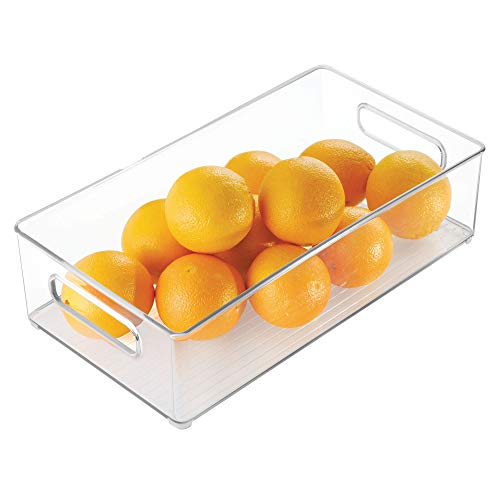 Product Cover iDesign Plastic Portable Deep Storage Bin with Handles for Organizing Refrigerator, Freezer, Pantry, BPA-Free, Clear