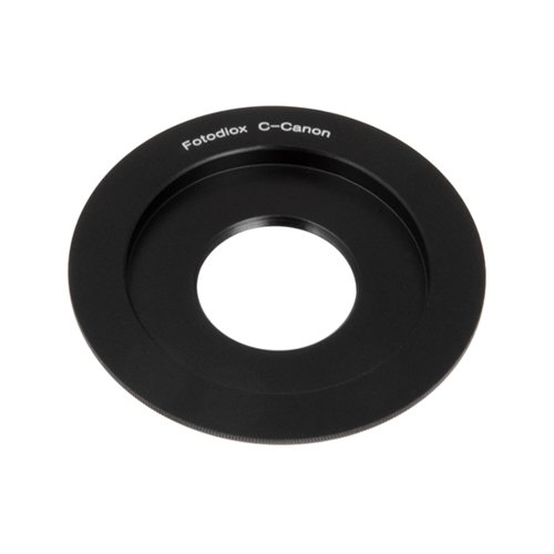 Product Cover Fotodiox Lens Mount Adapter - C-Mount Movie Lens to Canon EOS Camera, fits Canon EOS 1D, 1DS, Mark II, III, IV, 1DC, 1DX, D30, D60, 10D, 20D, 20DA, 30D, 40D, 50D, 60D, 60DA, 5D, Mark II, Mark III, 7D, Rebel XT, XTi, XSi, T1, T1i, T2i, T3, T