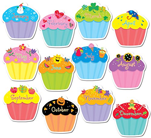 Product Cover Creative Teaching Press 10-Inch Jumbo Designer Cut-Outs, Cupcakes (5938)