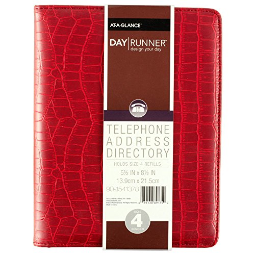 Product Cover Day Runner 2016 Desk 4-3/4 x 8 5-3 x 8-11/16 Inches Telephone/Address Book (90-1541378)