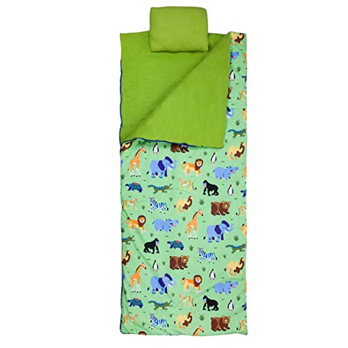 Product Cover Wildkin Sleeping Bag for Toddler Boys and Girls, Includes Pillow and Stuff Sack, Perfect Size for Slumber Parties, Camping, and Overnight Travel, Patterns Coordinate with Our Nap Mats and Lunch Boxes