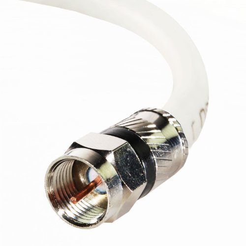 Product Cover Mediabridge Coaxial Digital Audio Video Cable - (25 Feet) - Triple Shielded, F-Pin to F-Pin with Easy Grip Connector Caps