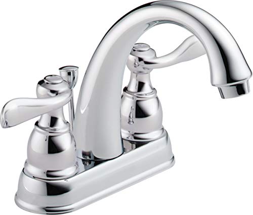 Product Cover Delta Faucet Windemere 2-Handle Centerset Bathroom Faucet with Metal Drain Assembly, Chrome B2596LF