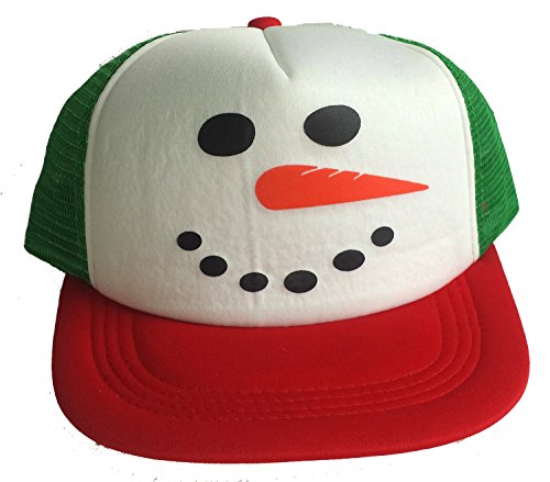 Product Cover Snowman Mesh Trucker Hat Cap Snapback Ugly Sweater Party Christmas X Mas RWG