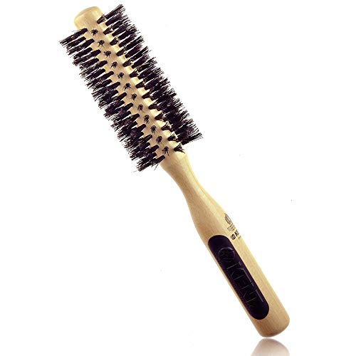 Product Cover Kent PF04 Small Round Curling Brush with Hard Natural Boar Bristle- Hair Drying Brush, Round Hair Brush, and Blowout Brush - Small Round Brush for Dry Hair - for Shoulder Length or Shorter Hair