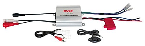 Product Cover Pyle Hydra Marine Amplifier - Upgraded Elite Series 400 Watt 2 Channel Micro Amplifier - Waterproof, GAIN Level Controls, RCA Stereo Input, 3.5mm Jack & Volume Control (PLMRMP1A)
