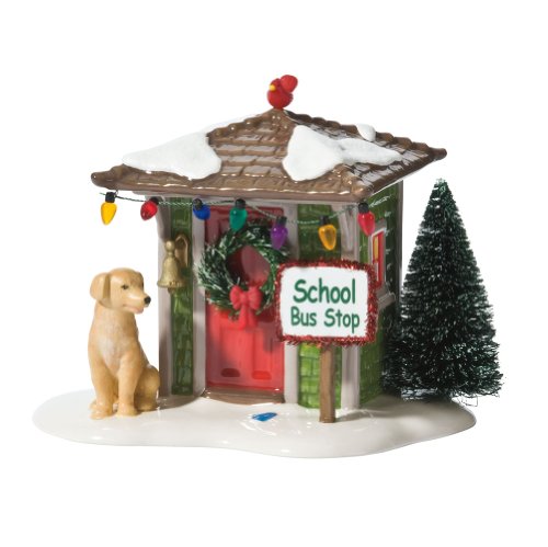Product Cover Department 56 Snow Village Waiting for the Bus Accessory Figurine