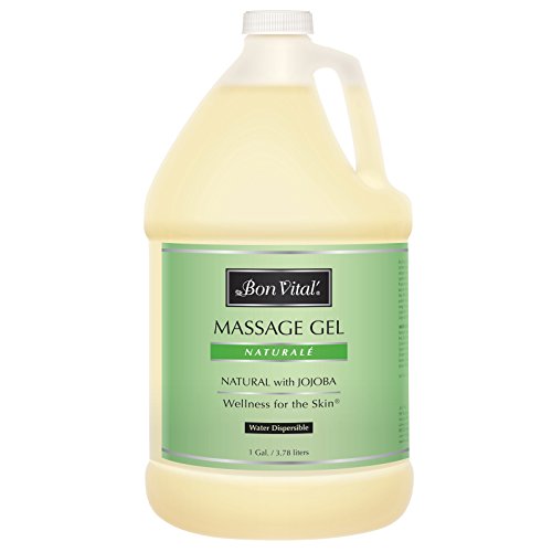 Product Cover Bon Vital' Naturale Massage Gel Made with Natural Ingredients for Earth-Friendly & Relaxing Massage, Hypoallergenic Massage Gel for Sensitive Skin, Moisturizer Absorbs Like Lotion, 1 Gallon Bottle