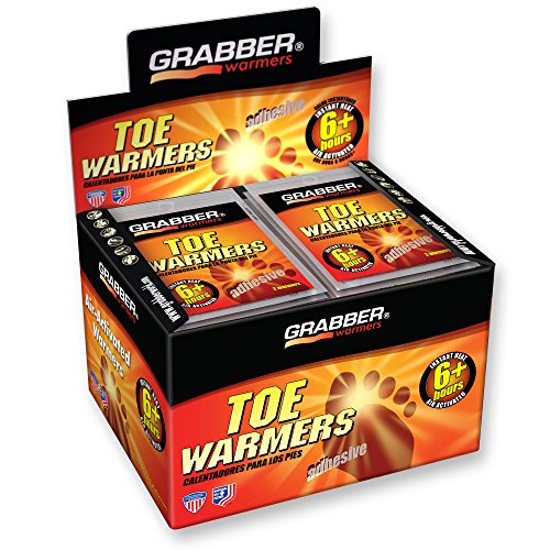 Product Cover Grabber Toe Hand Warmers - Long Lasting Safe Natural Odorless Air Activated Warmers - Up to 6 Hours of Heat - 40 Pair