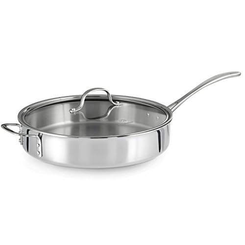Product Cover Calphalon Tri-Ply Stainless Steel 5-Quart Saute Pan with Cover