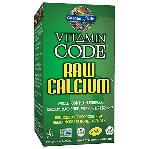 Product Cover Garden of Life Raw Calcium Supplement - Vitamin Code Whole Food Calcium Vitamin for Bone Health, Vegetarian, 120 Capsules