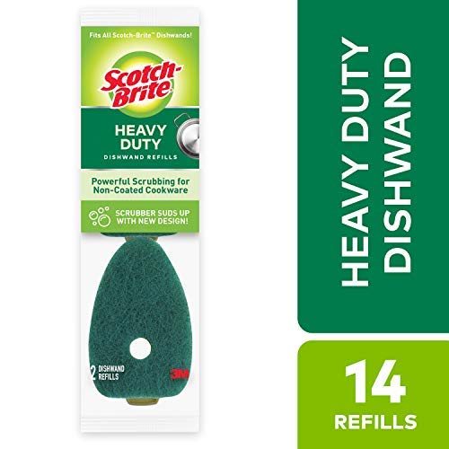 Product Cover Scotch-Brite Heavy Duty Dishwand Refill, Keeps Hands Out of The Mess, 14 Refills