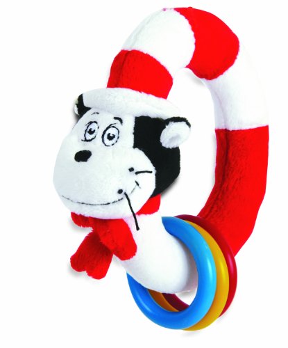 Product Cover Manhattan Toy Dr. Seuss Cat in The Hat Take and Shake Ring Rattle and Teether Toy