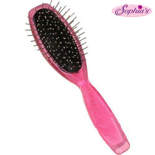 Product Cover Doll Hairbrush in Pink, For 18 Inch Dolls like American Girl Dolls & Bitty Baby, Perfect Size Doll Wig Hair Brush Doll Items by Sophia's, Hair Care Doll Accessories