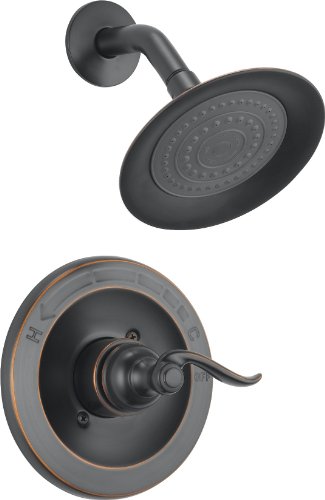 Product Cover Delta Faucet Windemere Single-Function Shower Trim Kit with Single-Spray Shower Head, Oil Rubbed Bronze BT14296-OB (Valve Not Included)