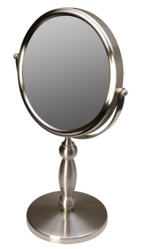 Product Cover Floxite Dual sided 1x and 15x Vanity Mirror, Brushed Nickel