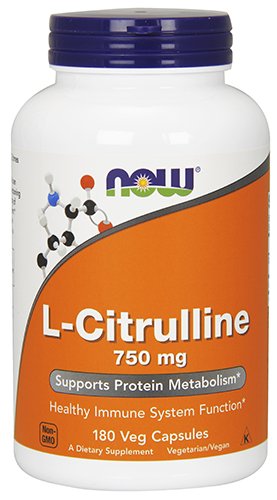 Product Cover NOW Supplements, L-Citrulline 750 mg, 180 Veg Capsules