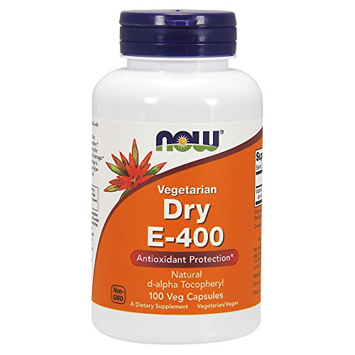 Product Cover NOW Supplements, Vitamin E-400 IU D-Alpha Tocopheryl, Dry, Antioxidant Protection*, 100 Veg Capsules
