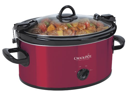 Product Cover Crock-Pot 6-Quart Cook & Carry Oval Manual Portable Slow Cooker, Red - SCCPVL600-R