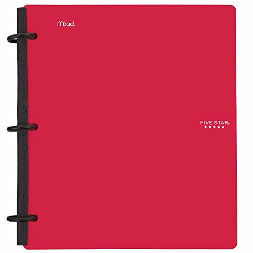 Product Cover Five Star Flex Hybrid Notebinder, 1-1/2 Inch Binder, Notebook and Binder All-in-One, Red (72399)