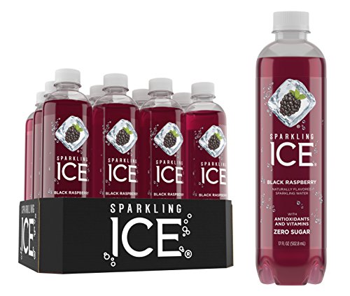 Product Cover Sparkling Ice, Black Raspberry Sparkling Water, with antioxidants and vitamins, Zero Sugar, 17 FL OZ Bottles (Pack of 12)