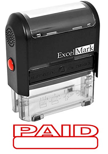 Product Cover Paid Self Inking Rubber Stamp - Red Ink