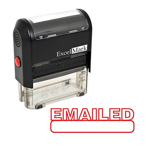 Product Cover EMAILED Self Inking Rubber Stamp - Red Ink (Stamp Only)