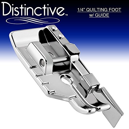 Product Cover Distinctive 1-4 (Quarter Inch) Quilting Sewing Machine Presser Foot with Edge Guide - Fits All Low Shank Snap-On Singer, Brother, Babylock, Janome, Kenmore, White, Juki, Simplicity, Elna and More!