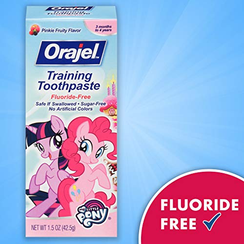 Product Cover Orajel My Little Pony Fluoride-Free Training Toothpaste, Pinkie Fruity, 1.5 oz.