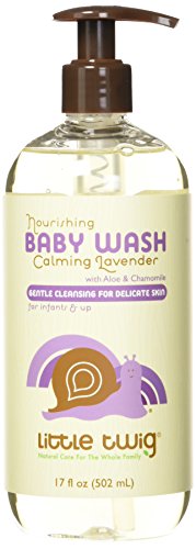 Product Cover Little Twig All Natural, Hypoallergenic Baby Wash with a Blend of Lavender, Lemon, and Tea Tree Oils, Calming Lavender Scent, 17 Ounce Bottle