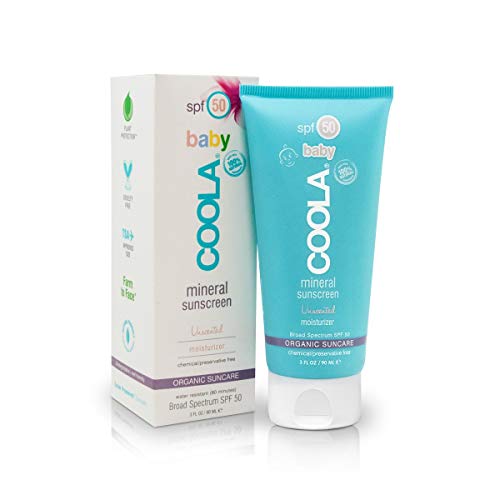Product Cover COOLA Organic Baby Mineral Sunscreen , Unscented Moisturizer , Broad Spectrum SPF 50, 3 Fl Oz