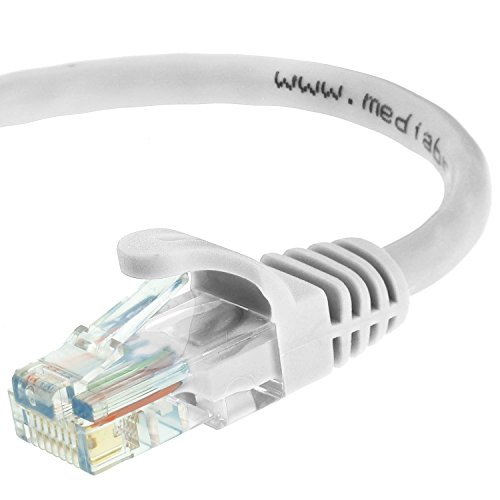 Product Cover Mediabridge Ethernet Cable (100 Feet) - Supports Cat6 / Cat5e / Cat5 Standards, 550MHz, 10Gbps - RJ45 Computer Networking Cord (Part# 31-299-100B)