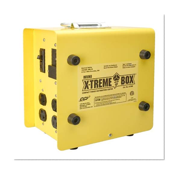 Product Cover Coleman Cable 01980 X-Treme Box 01980 Portable Temporary Power Distribution Box, Converts (1) L14-30P to (8) 5-20R