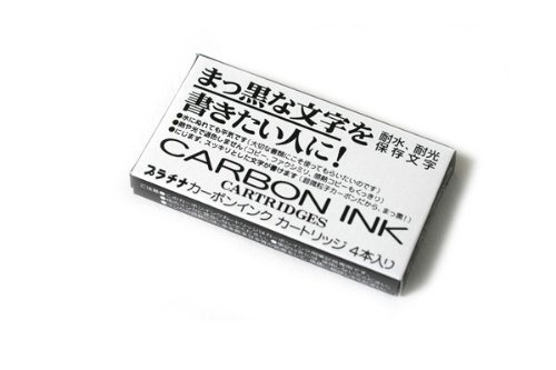 Product Cover Platinum Carbon Pen Ink Cartridge - Pack of 4 - Black