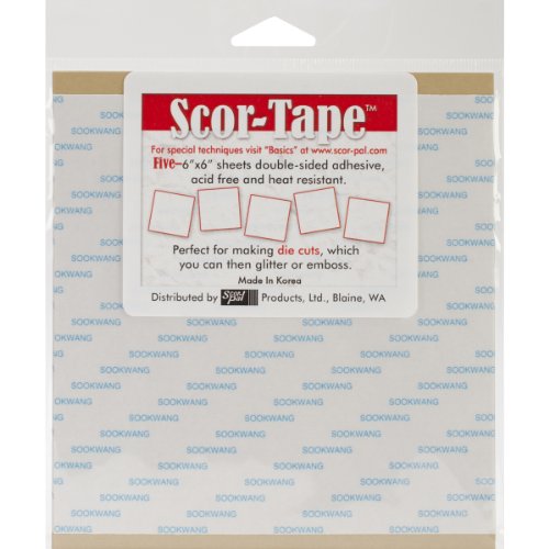 Product Cover Scor-Pal SPC210 Scor-Tape Sheets, 6 by 6-Inch, 5-Pack